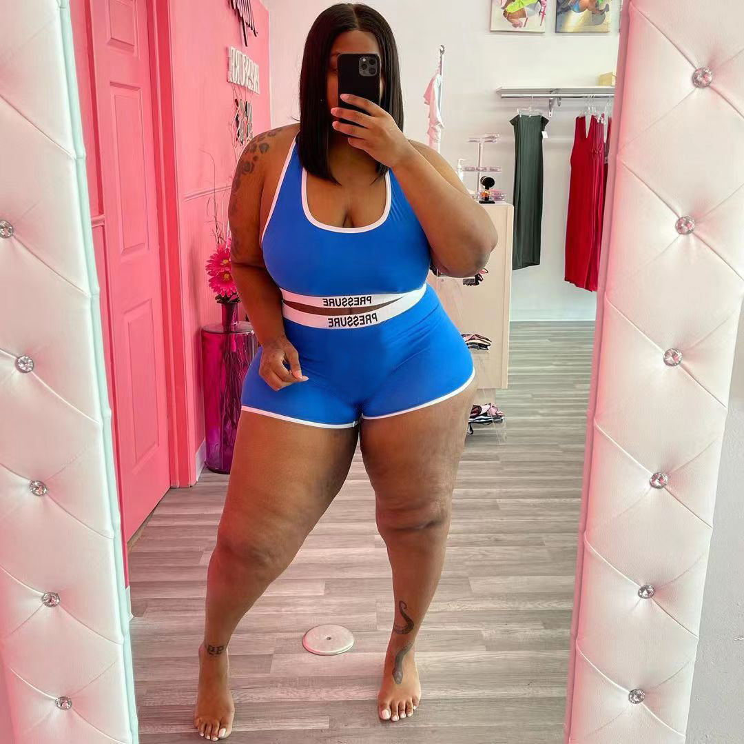 Women's Fashion Casual Sexy Letter Print Two-Piece Swimsuit Set 8