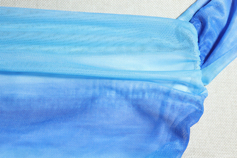 Women sexy lace-up vest And split printed skirt two-piece set 14