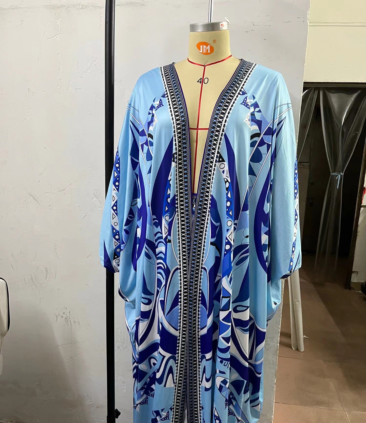 Summer Two-Piece Printed Chic Cardigan And Shorts Set Women Outdoor Wear 9