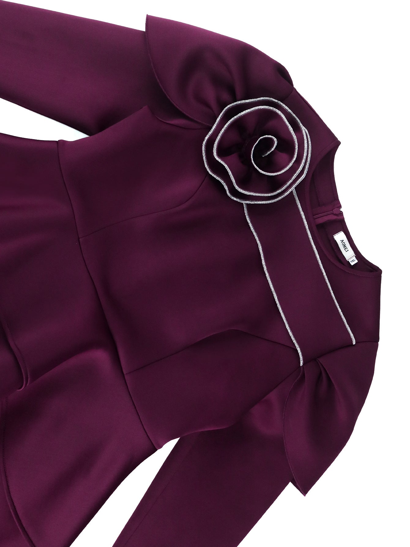 Women Long Sleeve Ruffle Formal Party Bodycon Dresses 5