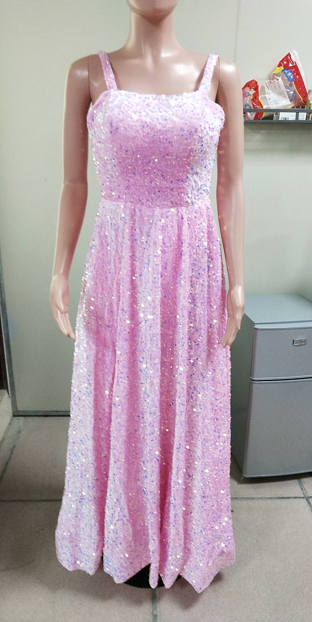 Luxury Sequin Prom Dress Side Slit Glitter Long A Line Formal Party Evening Dress(process time 3-7days) 53