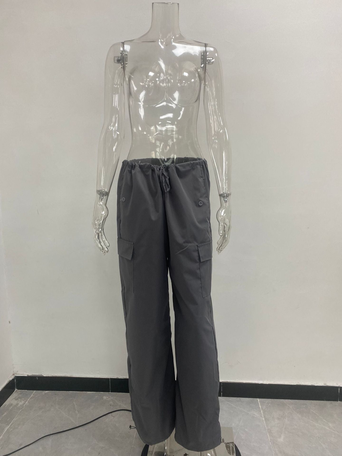 Street Loose Cargo Pants Autumn Fashion Casual Low Waist Plus Size Slim Fit Trousers 20