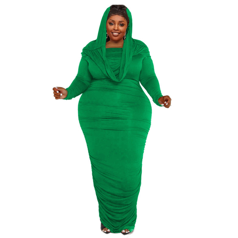 Women Long Sleeve Gathered Bodycon Dress 8