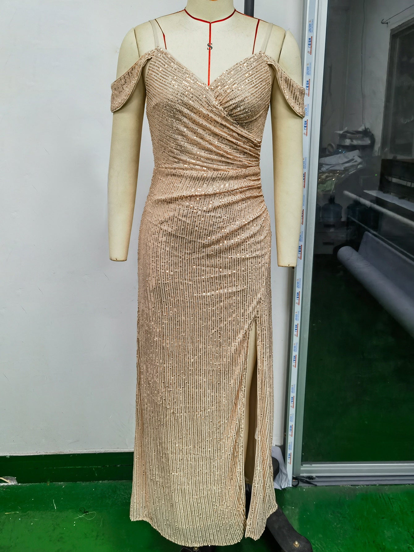 Sexy Low Back Sequin Long Women's Evening Dress 8