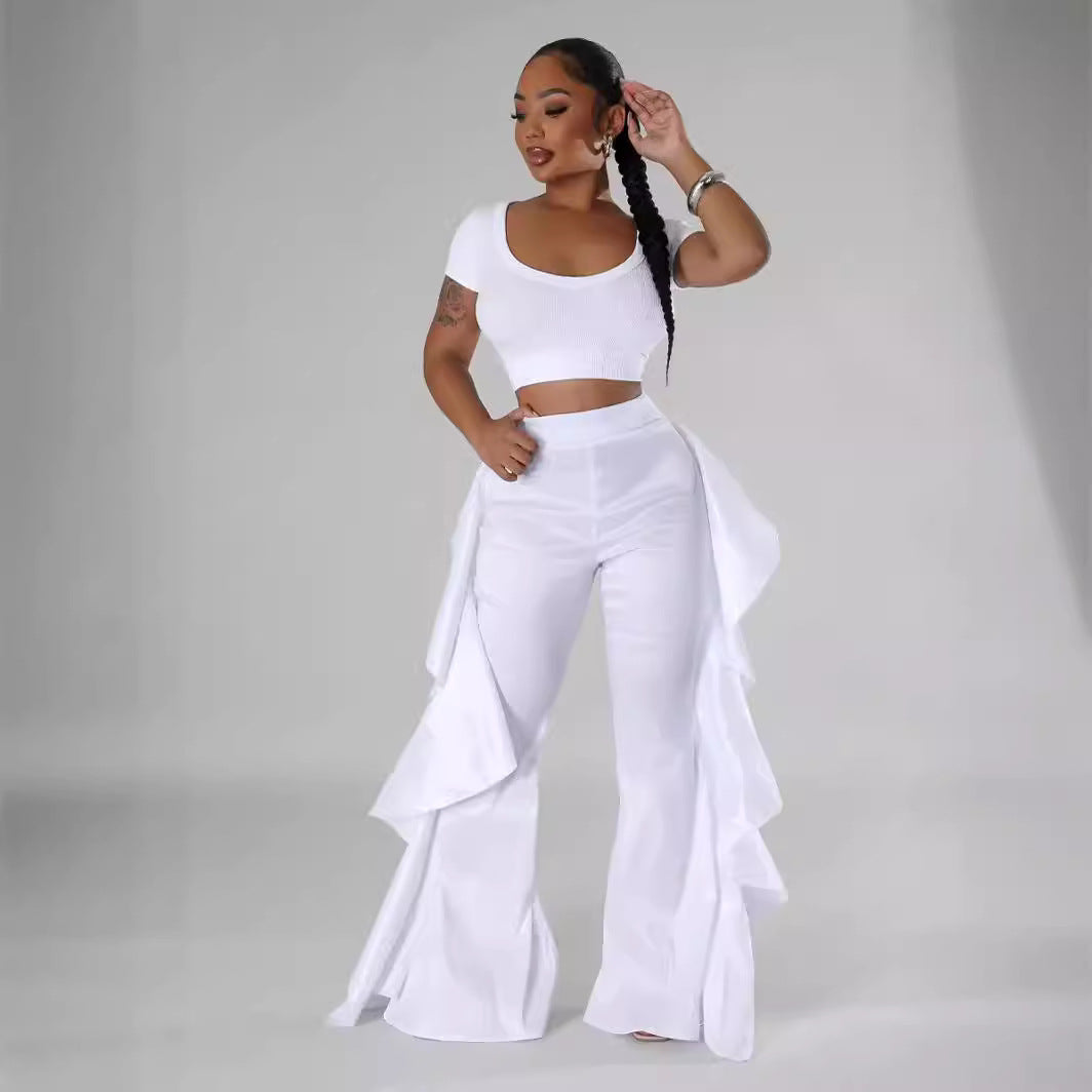 Women ruffle trousers 6