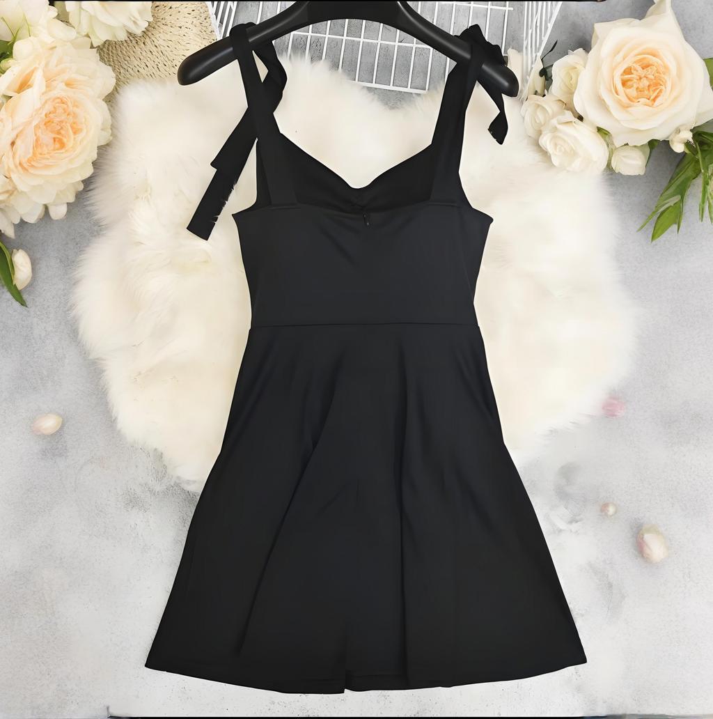 Women Spring/Summer Sexy Solid Strap Dress 4