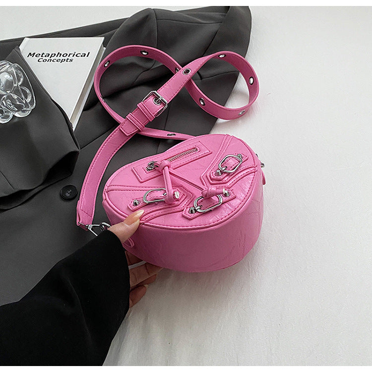 Fashion Heart Shape Bag Trendy Versatile Shoulder Bag 25