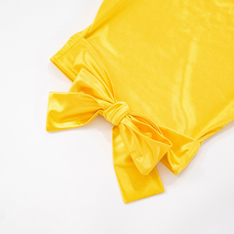 Women Sexy Halter Neck Swinging Neck Tie-Up Top Shorts Two-Piece Set 19