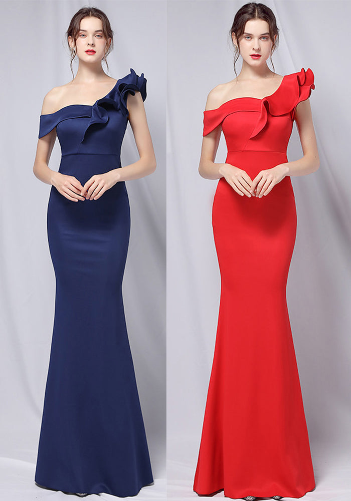 Summer Formal Off-Shoulder Long Mermaid Evening Dress
