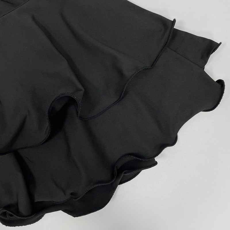 Summer Sexy Single-Button Bell Sleeve Slim Waist Mini Dress 42