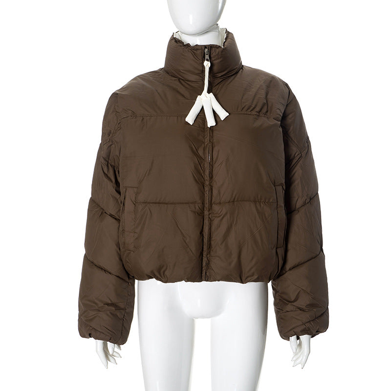 Women long sleeve contrast winter warm Padding Jacket 36