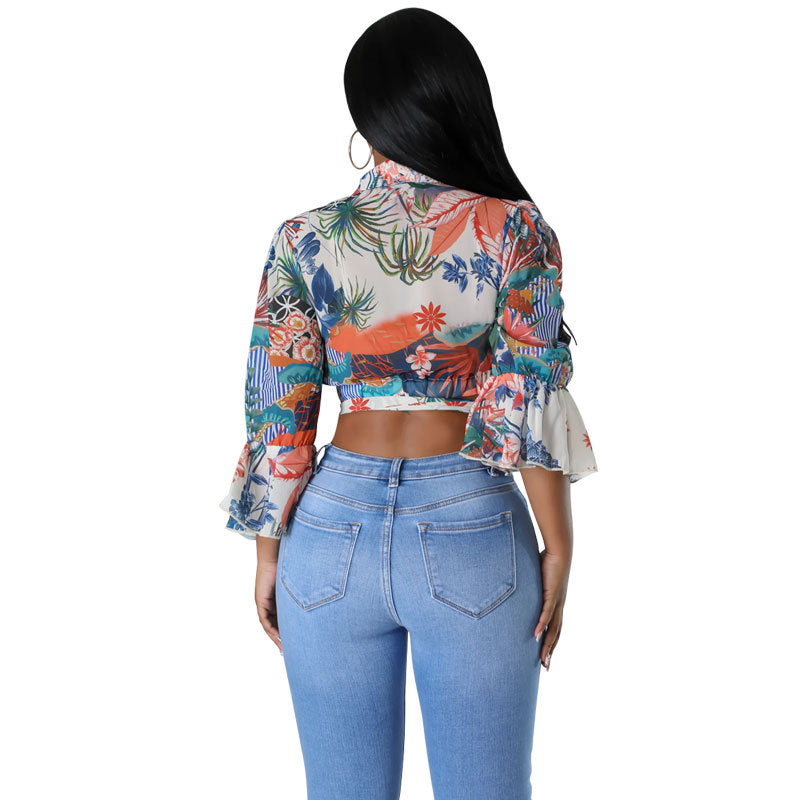 Women Printed Long Sleeve Shirt 4