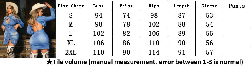 Slim Fit Sexy Low Back Stretch Breasted Denim Bodycon Dress Midi Dress 6