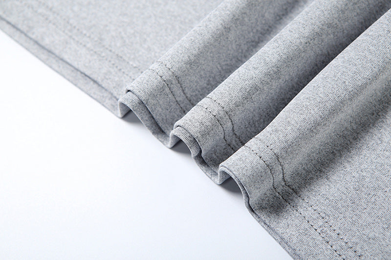 Spring Women Solid Round Neck Short Sleeve Bodysuit Sexy Slit Skirt Two-Piece Set 15