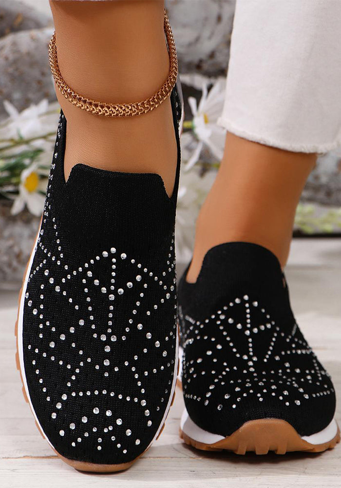 Women flying woven single shoes mesh flat casual single shoes