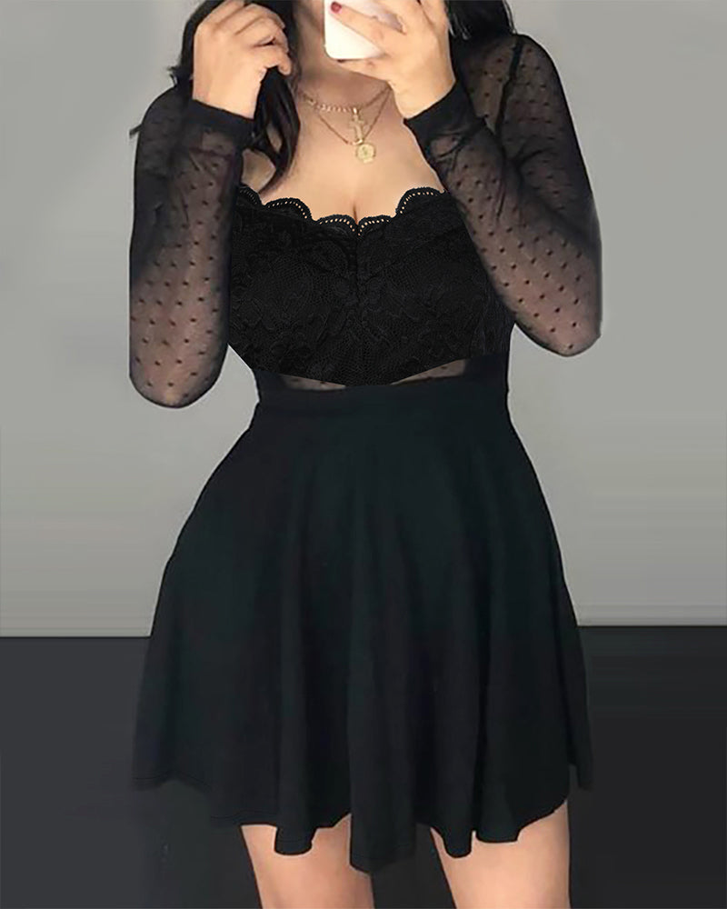 Women's Black Lace Dress
