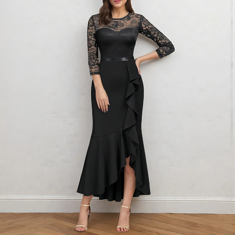 Women formal party fishtail maxi dress 5