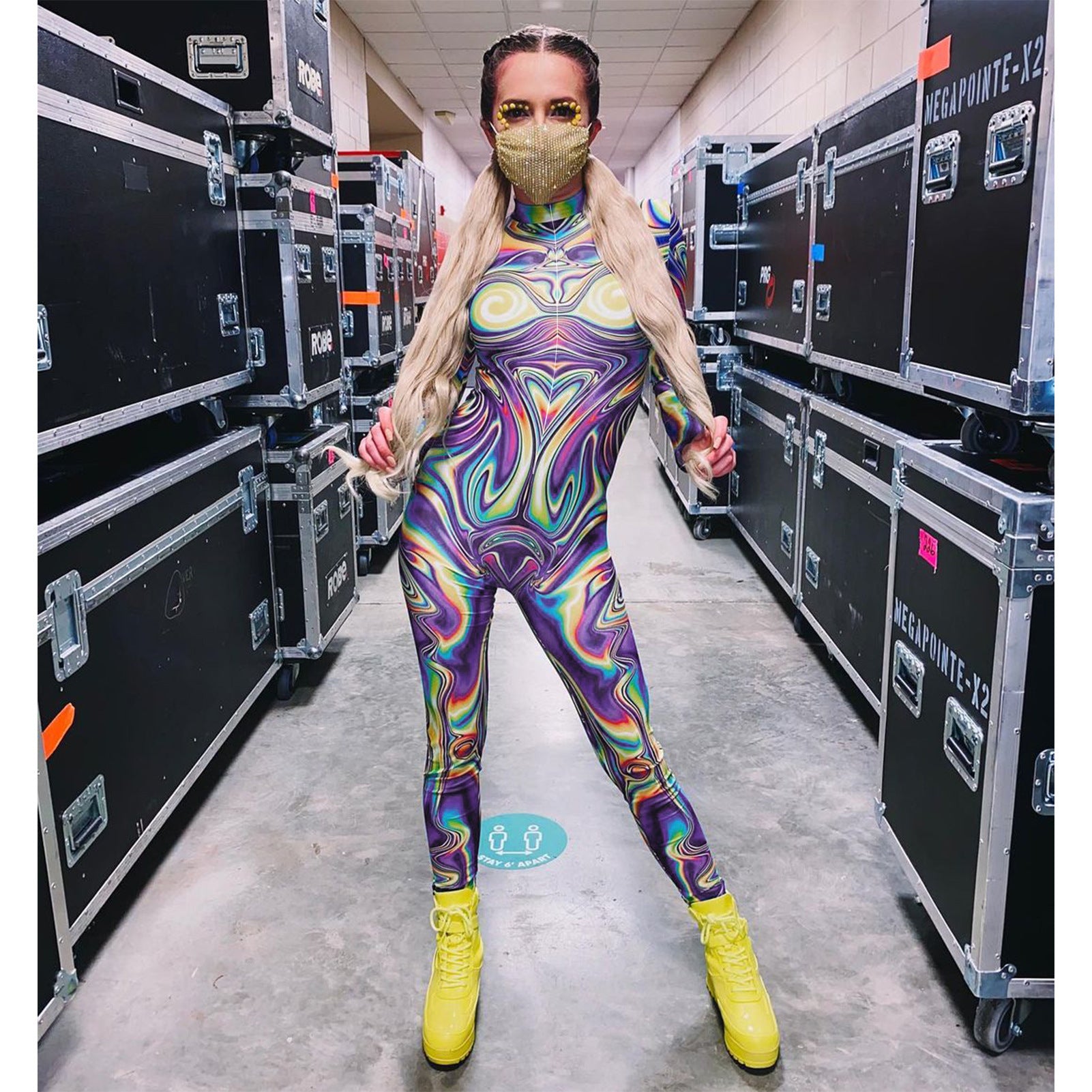 Women's Fashion Printed Zipper Slim Jumpsuit 7