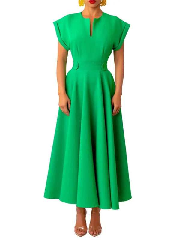 Women Short-Sleeved Round Neck Dress