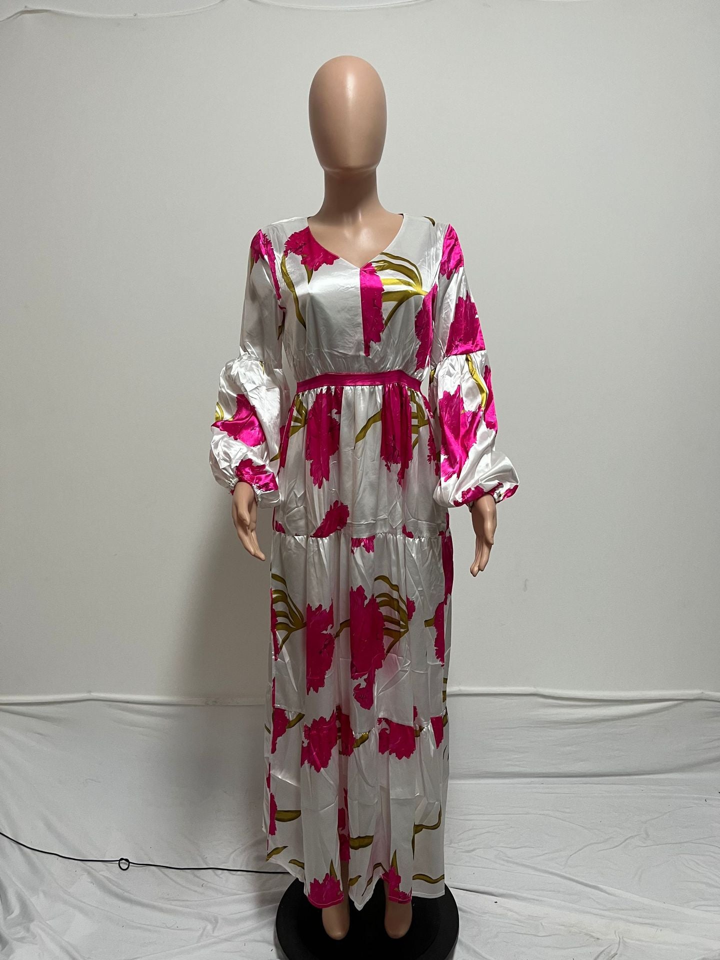 Floral Print Patchwork Maxi Dress 4