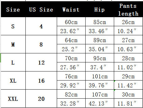 Heart Letter Printed Sexy Shorts 6