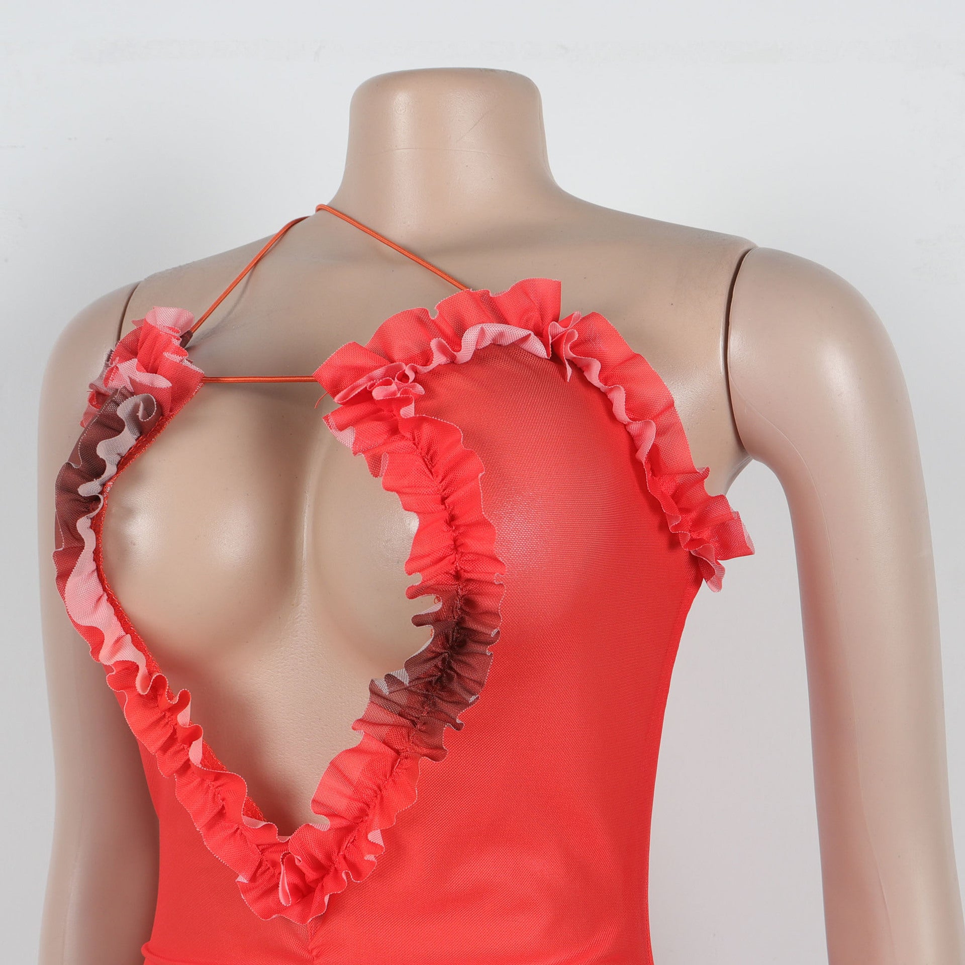 Women's Strap Hollow Lace Slit Dress 13