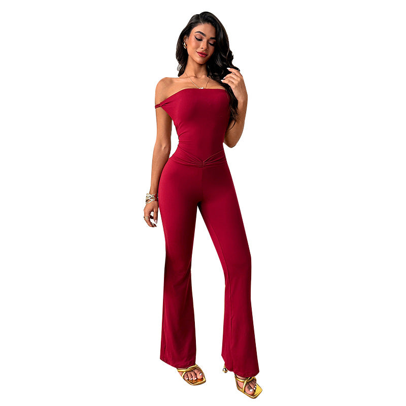 Sexy Slim-Fit Low Back Jumpsuit Autumn Tight-Fitting Romper 10