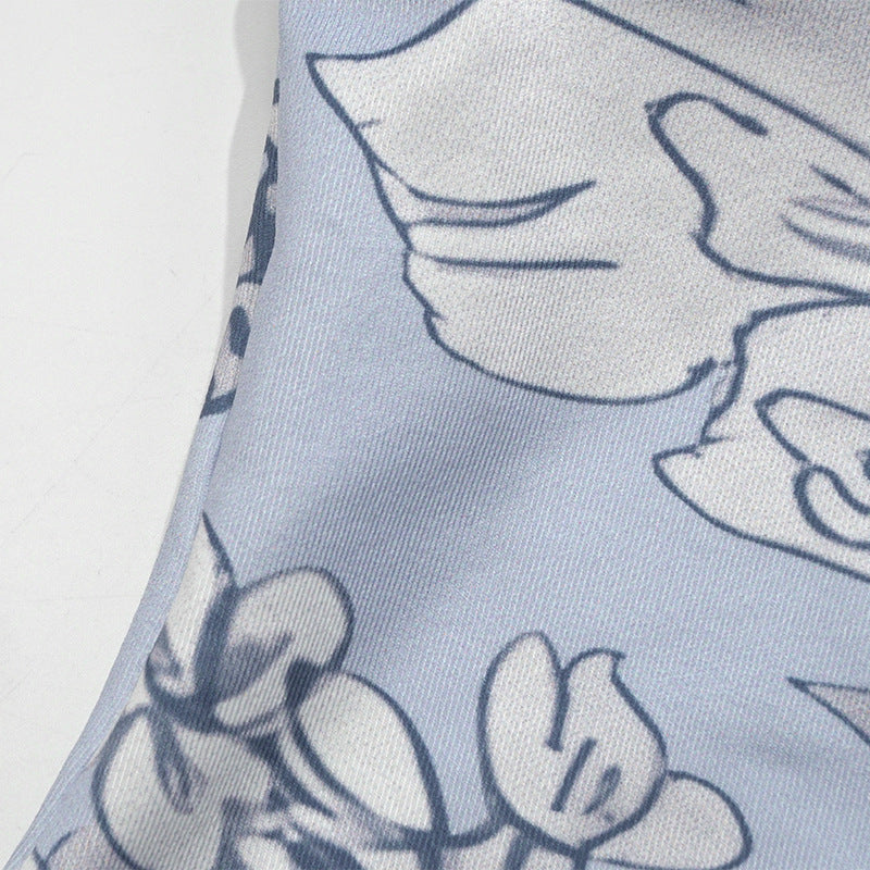 Women Spring Holidays Print Suspender Dress 12