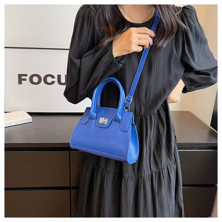 Bag Handbag Solid Color Simple Shoulder Messenger Bag Ladies Bag 22