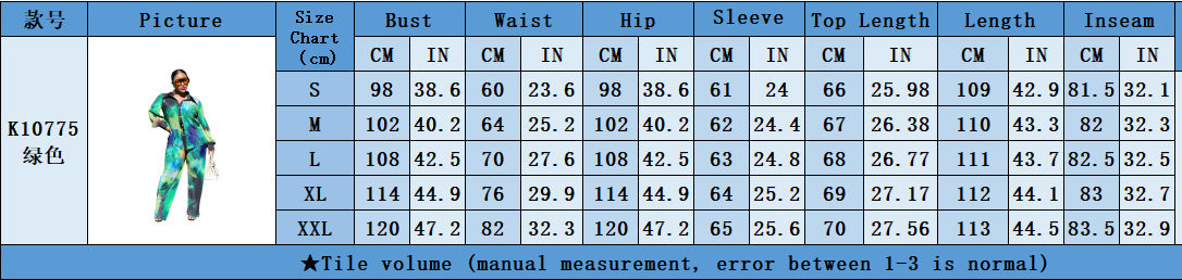 Women Fall Printed Long Sleeve Top and Wide Leg Pants Two-piece Set 8