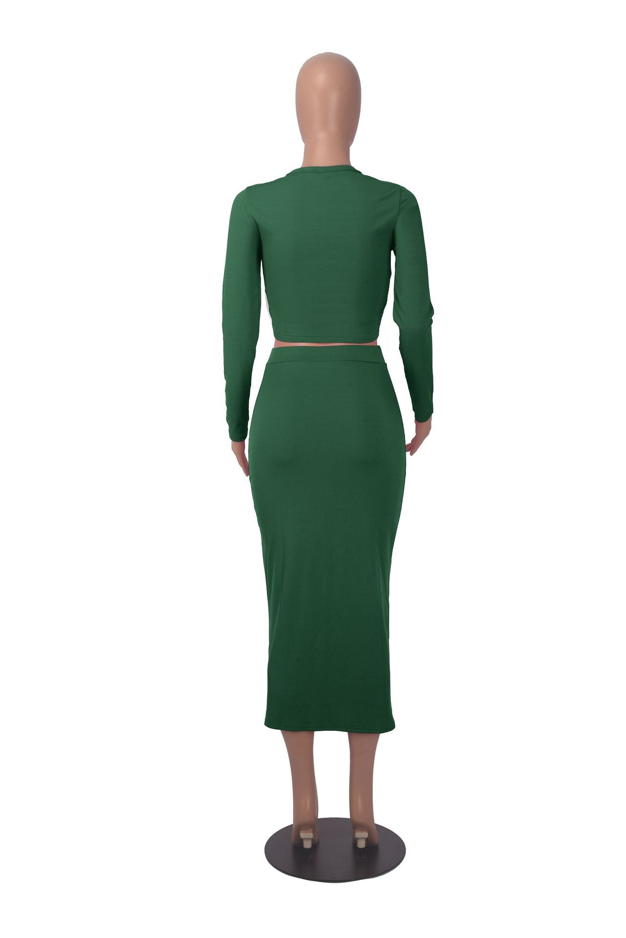 Women Long Sleeve Top and Bodycon Skirt Two Piece Set 28