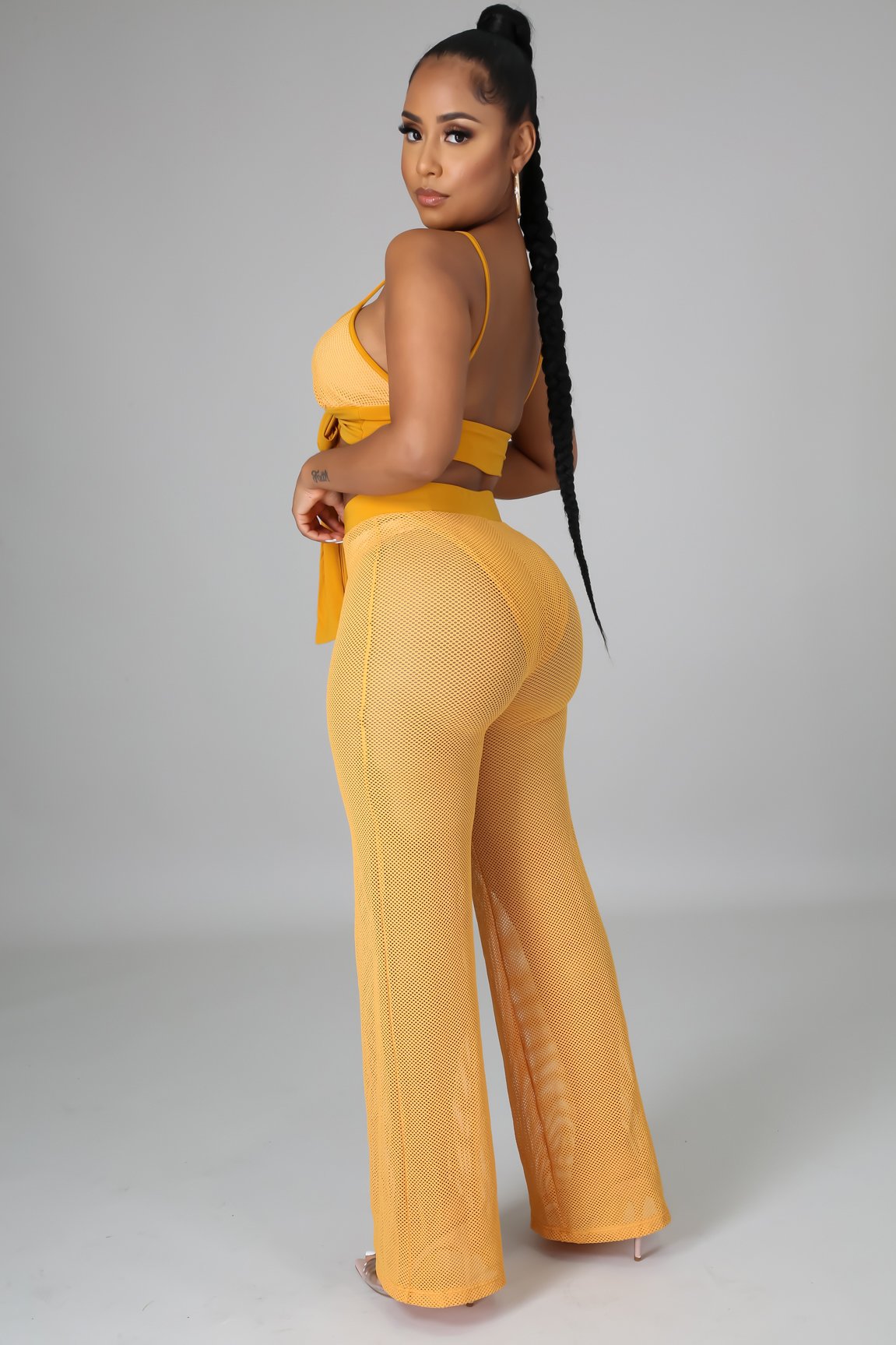 Sexy Fashion Hollow See Through Beach Two Piece Pants Set 5