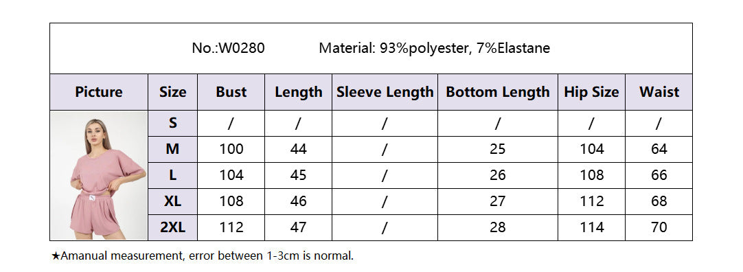 Summer Casual Women's Pajamas Comfortable Sexy Shorts Loungewear Set Outdoor Wear 13