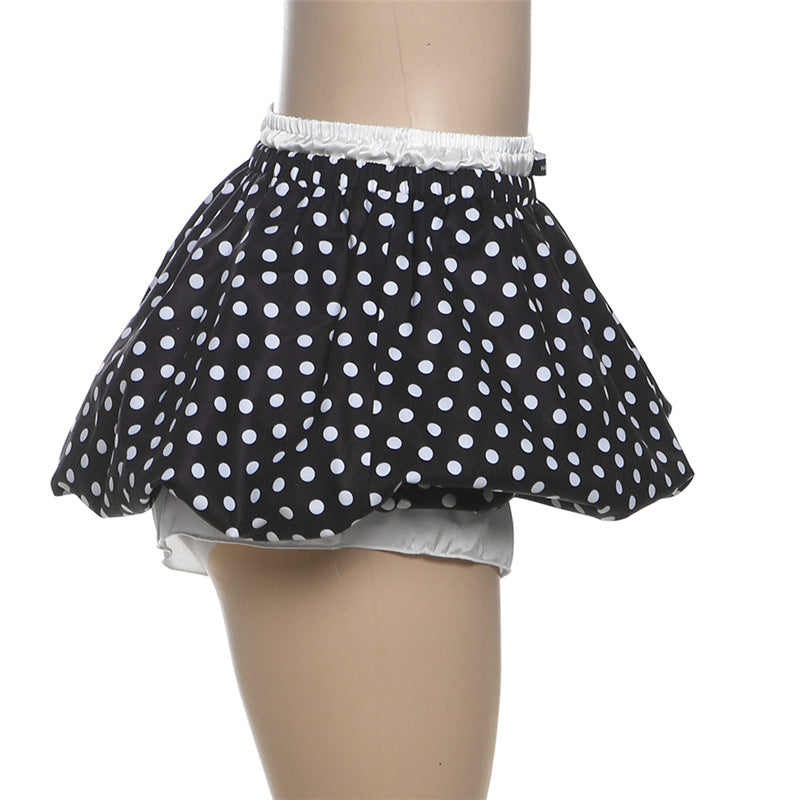 Spring Sexy Polka Dot Bubble Ultra-Short Dress 7