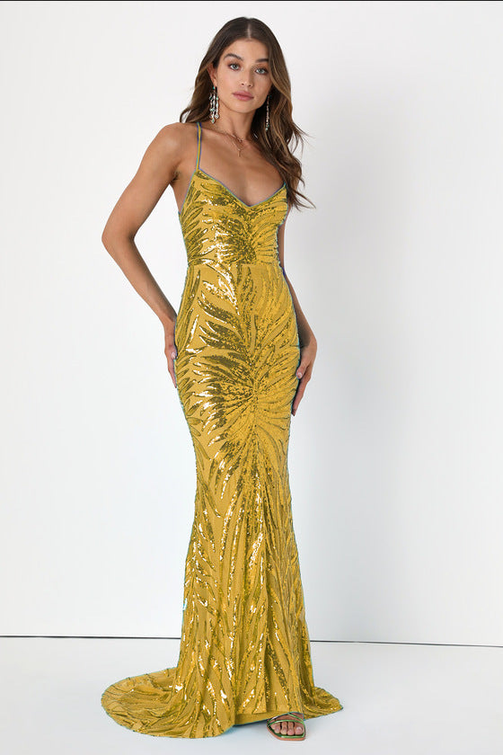 Women Party Sequin Sexy Evening Dress