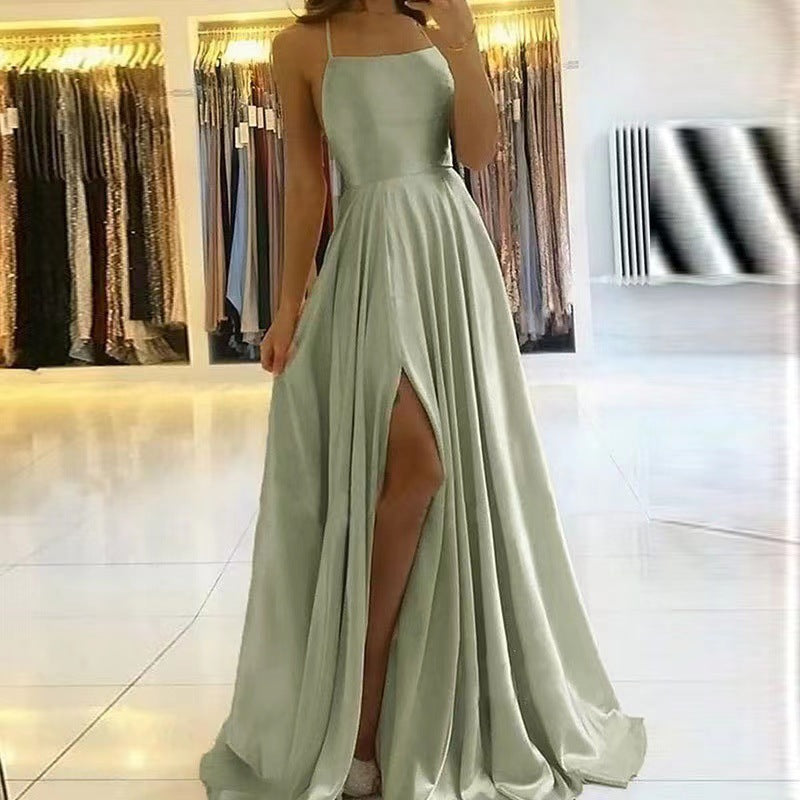 Women Bridesmaid Dresses Sexy Slit Prom Evening Dresses（Processing time need 3-6 days） 12