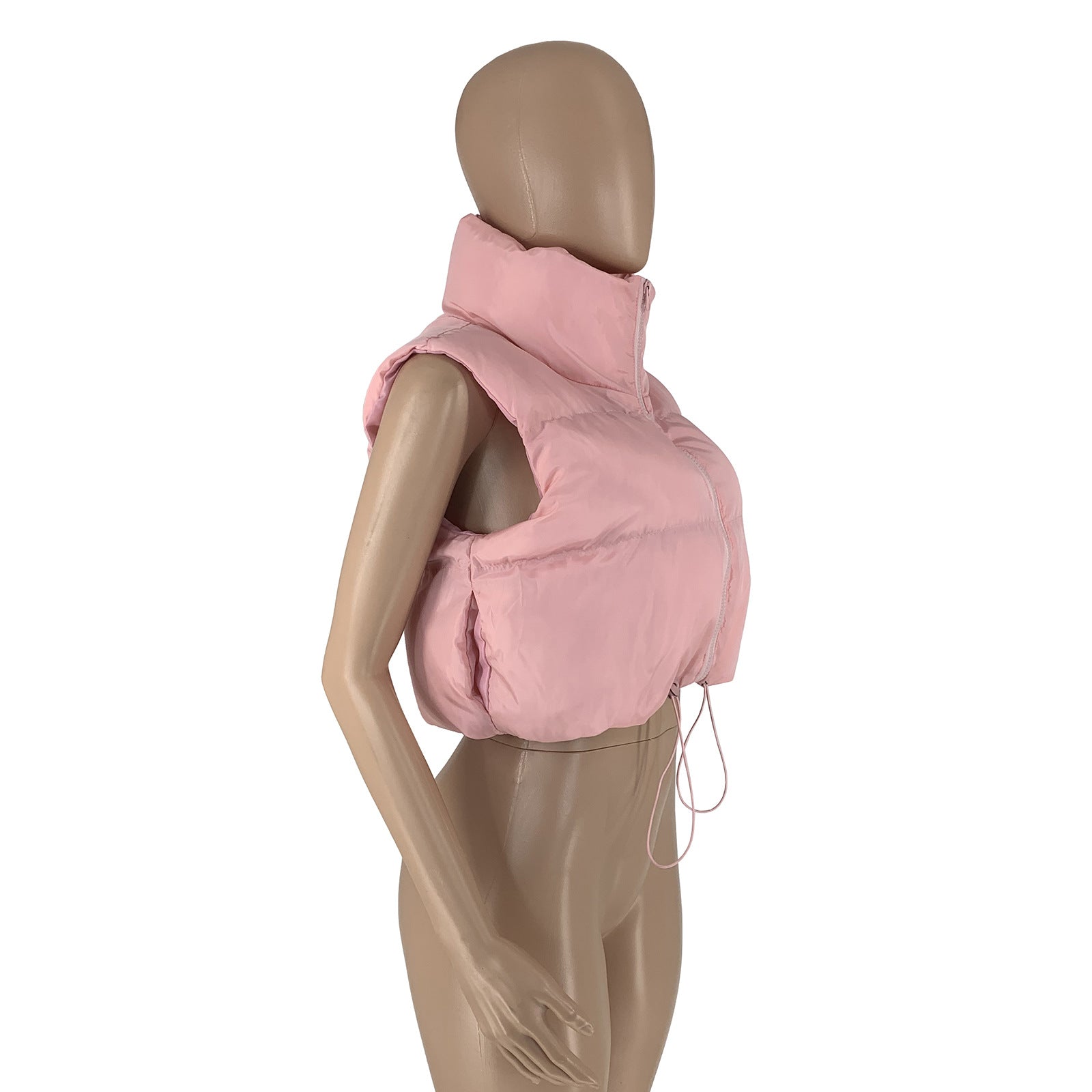 Women'S Winter Fashion Casual Solid Cotton Padded Vest Jacket 20