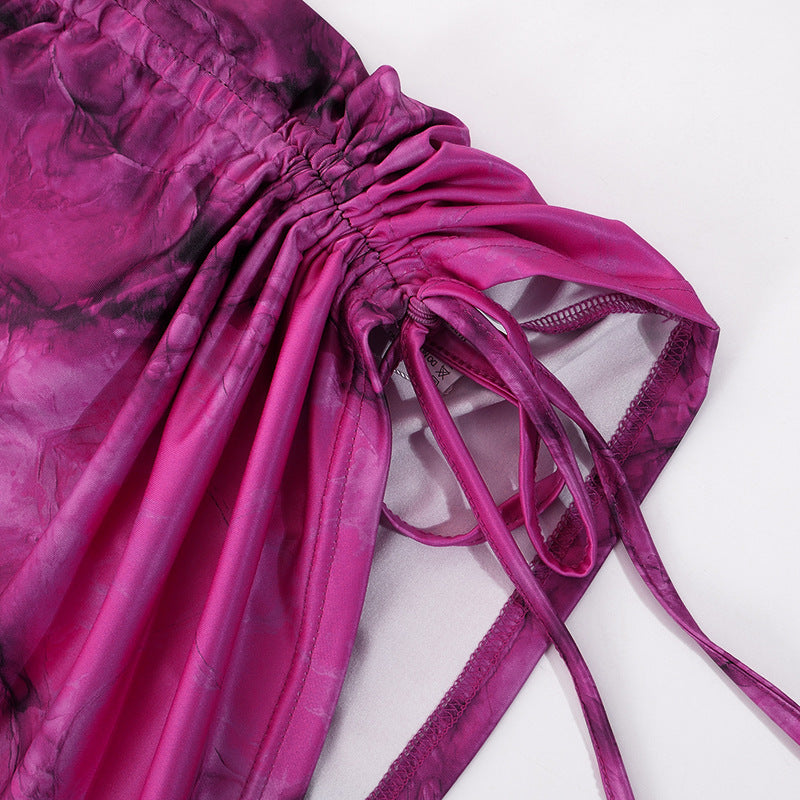 Women's Spring Summer Print Sexy Tight Fitting Bodycon Dress 14