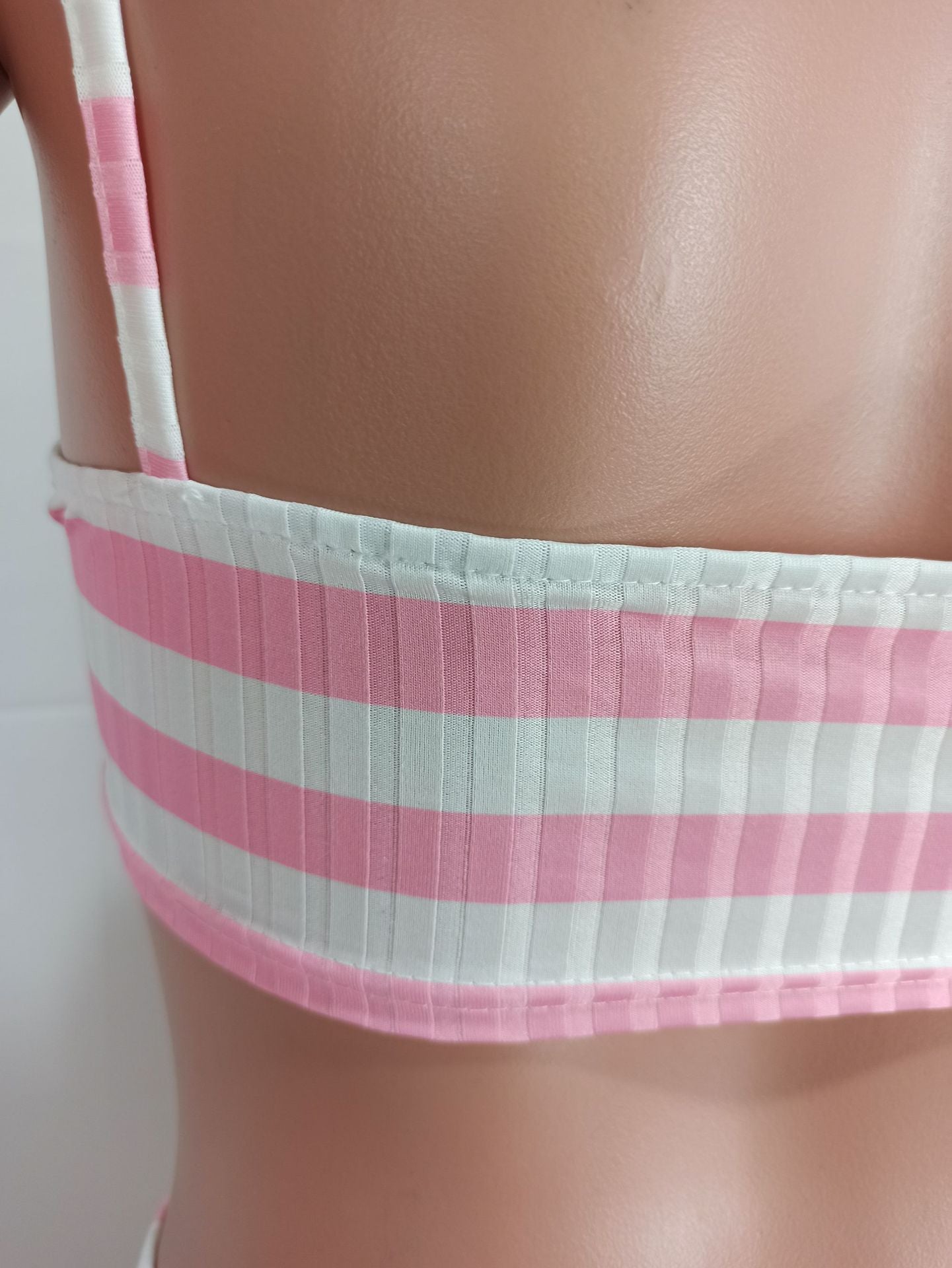 Women's Clothing Sexy Fashion Ribbed Stripe Two-Piece Shorts Set For Women 18