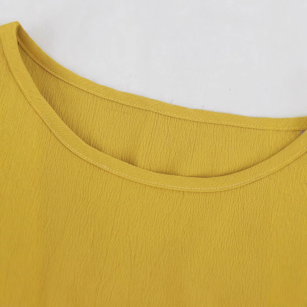 Plus Size Women Summer Casual Sleeveless Vest + Wide-leg Pants Two-piece Set 5