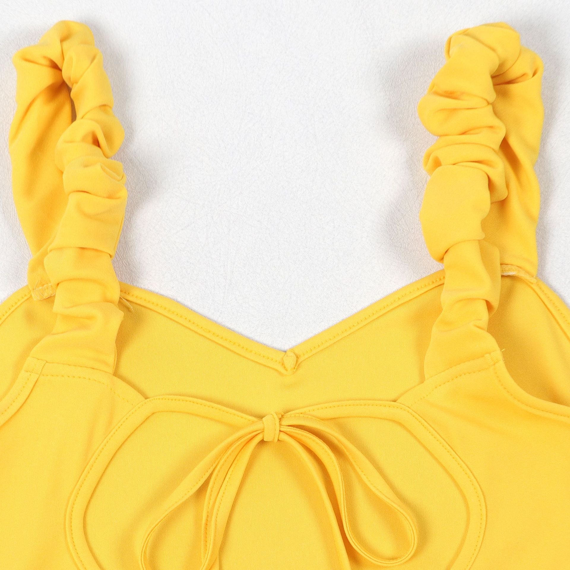 Women Pleated Lace Backless Bodycon Dress 5