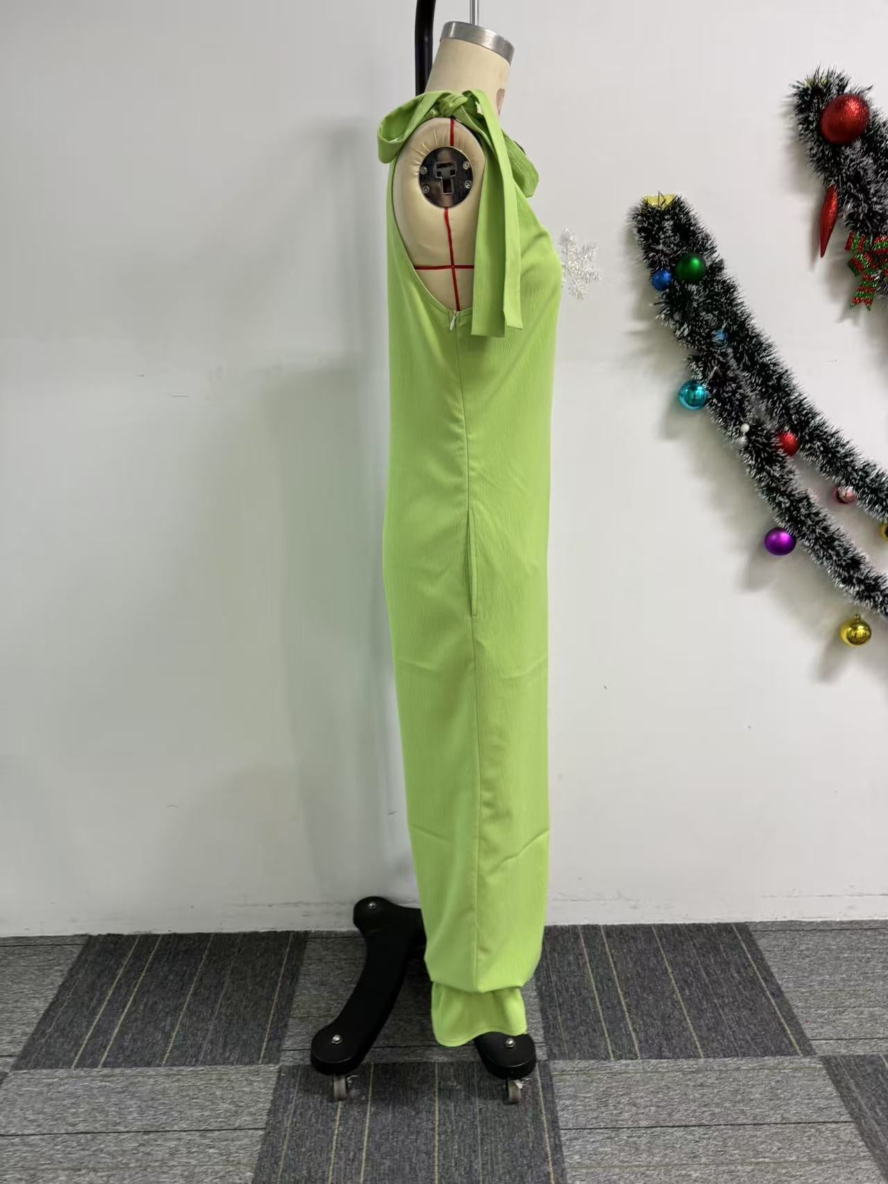 Casual Lace-Up strap Loose-Leg Jumpsuit 10