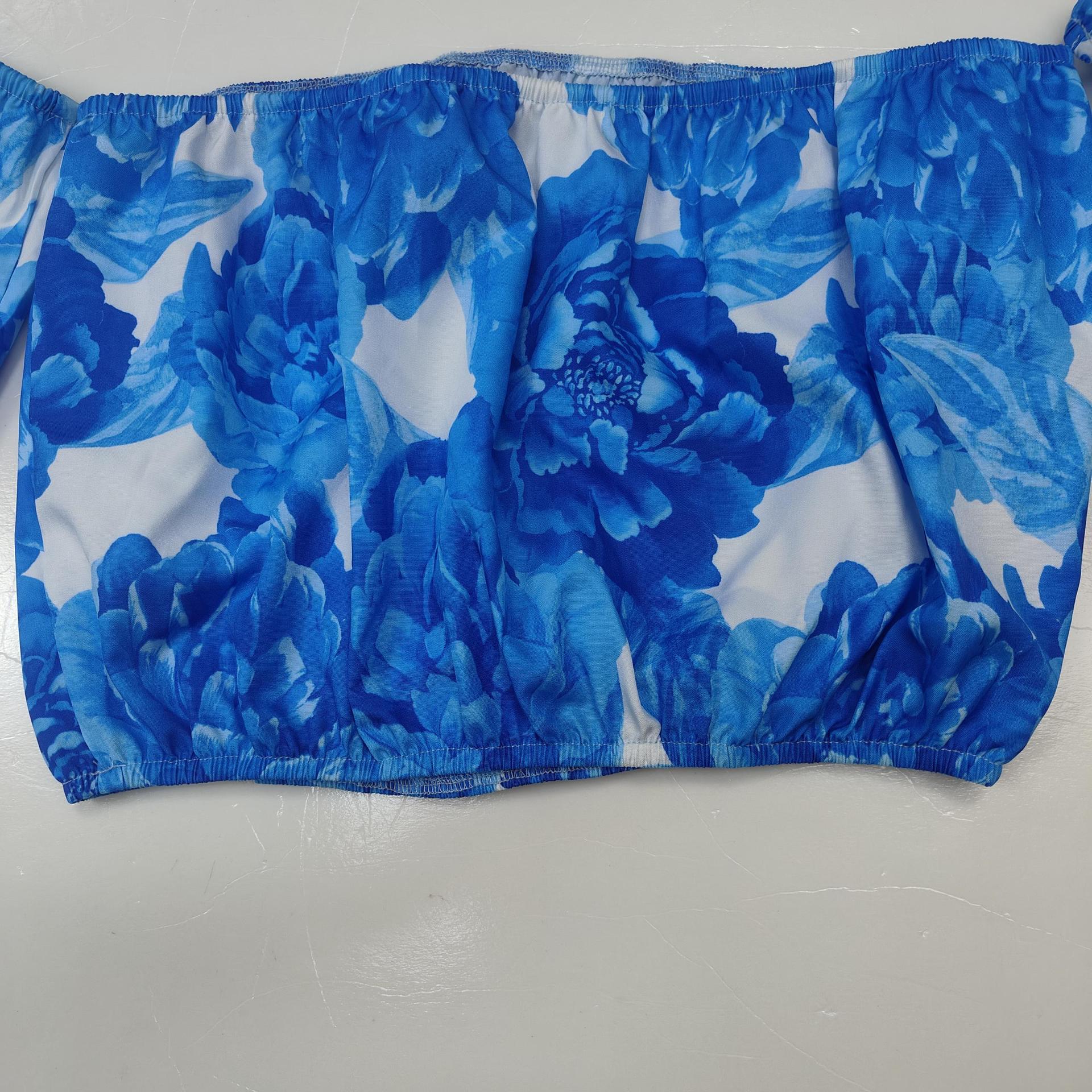 Women Spring Elegant Off Shoulder Print Dress 12