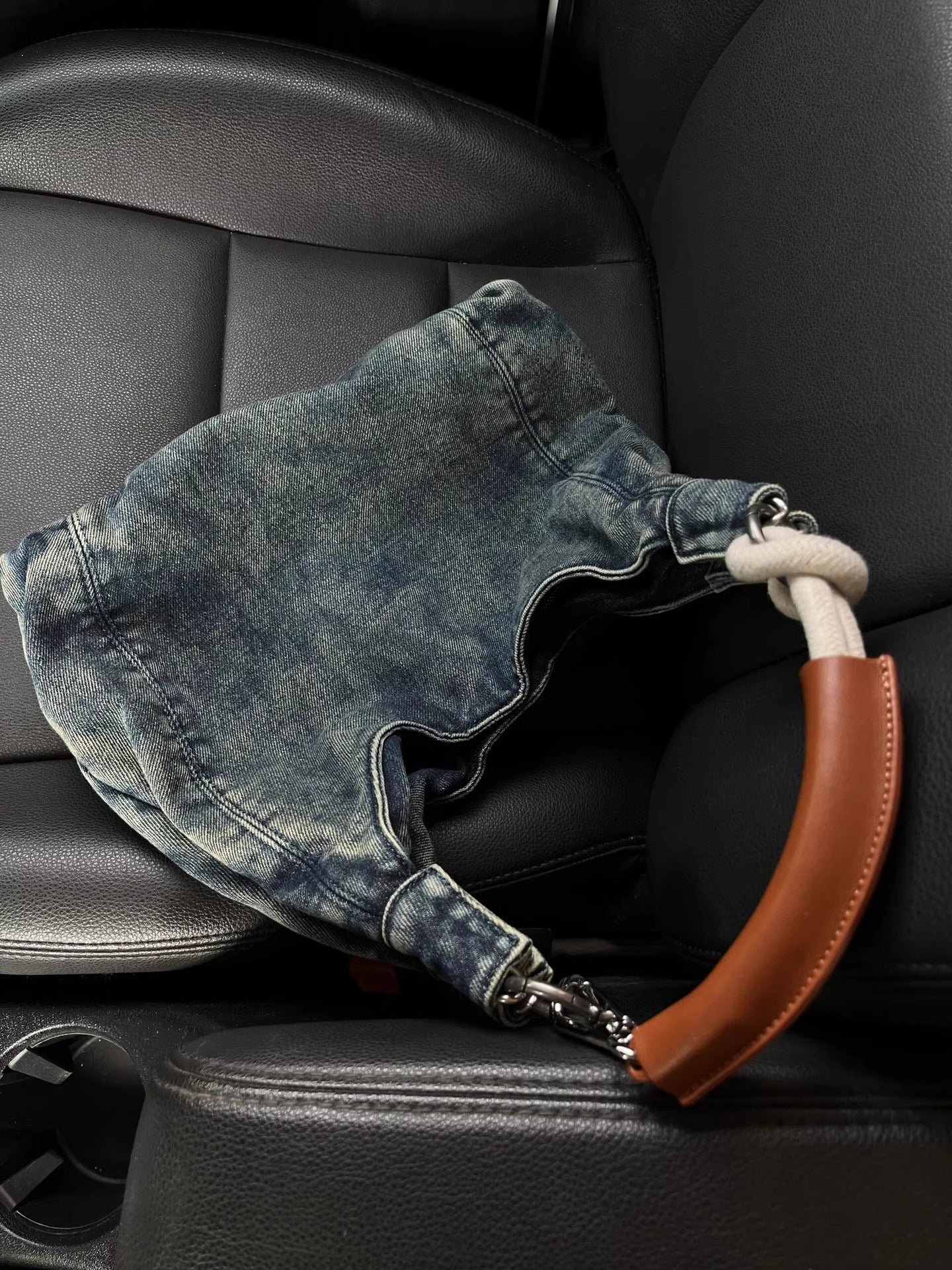 Denim Tote Bag Women's Spring Summer Casual Armpit Bag Shoulder Bag 11