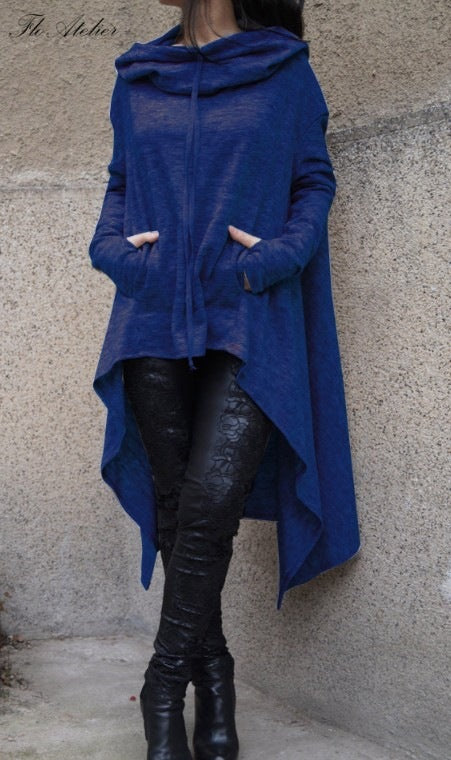 WomenSolid Casual Long Hoodies 10