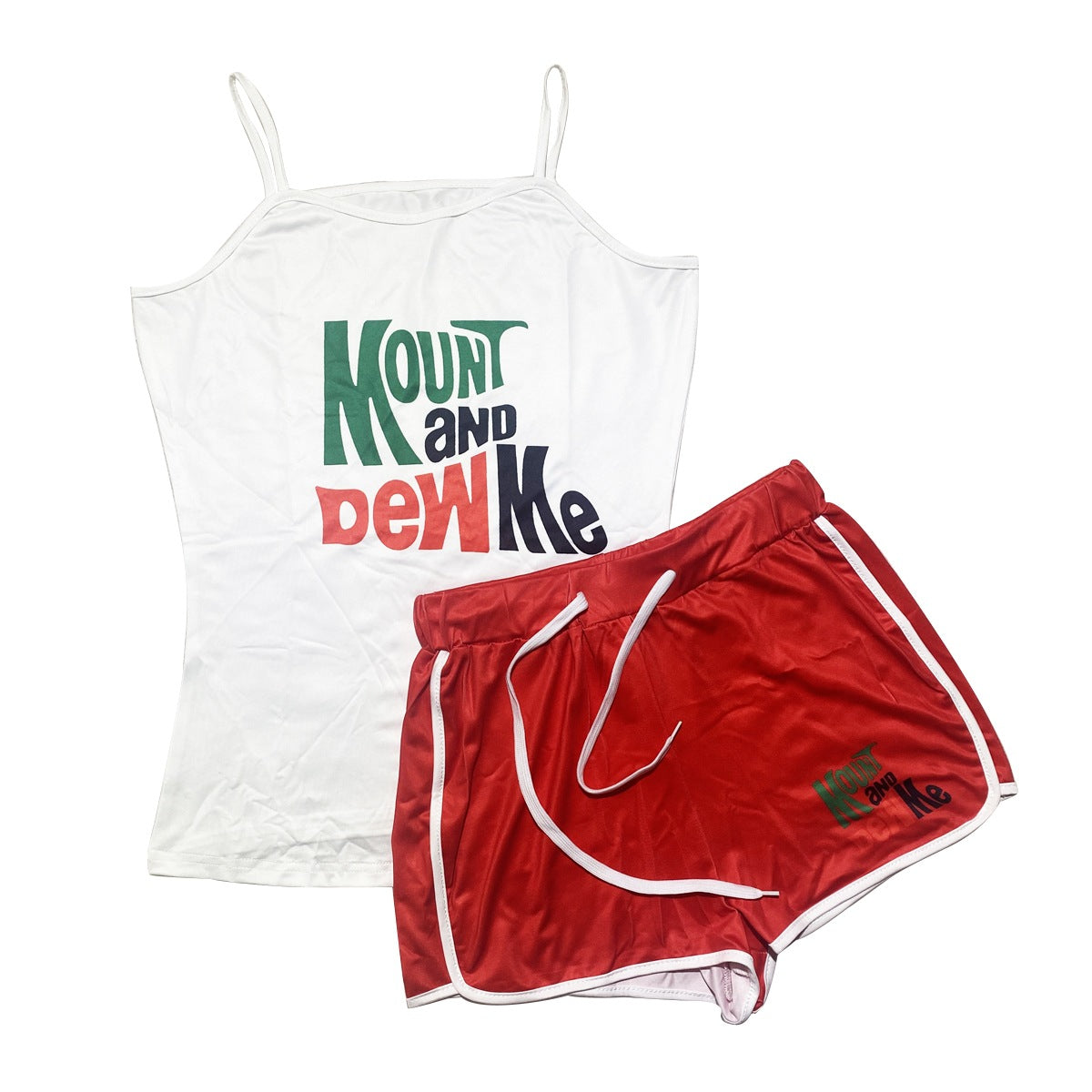 Women's Sexy Graphic Print Sling Shorts Set Yoga Pants Set 19