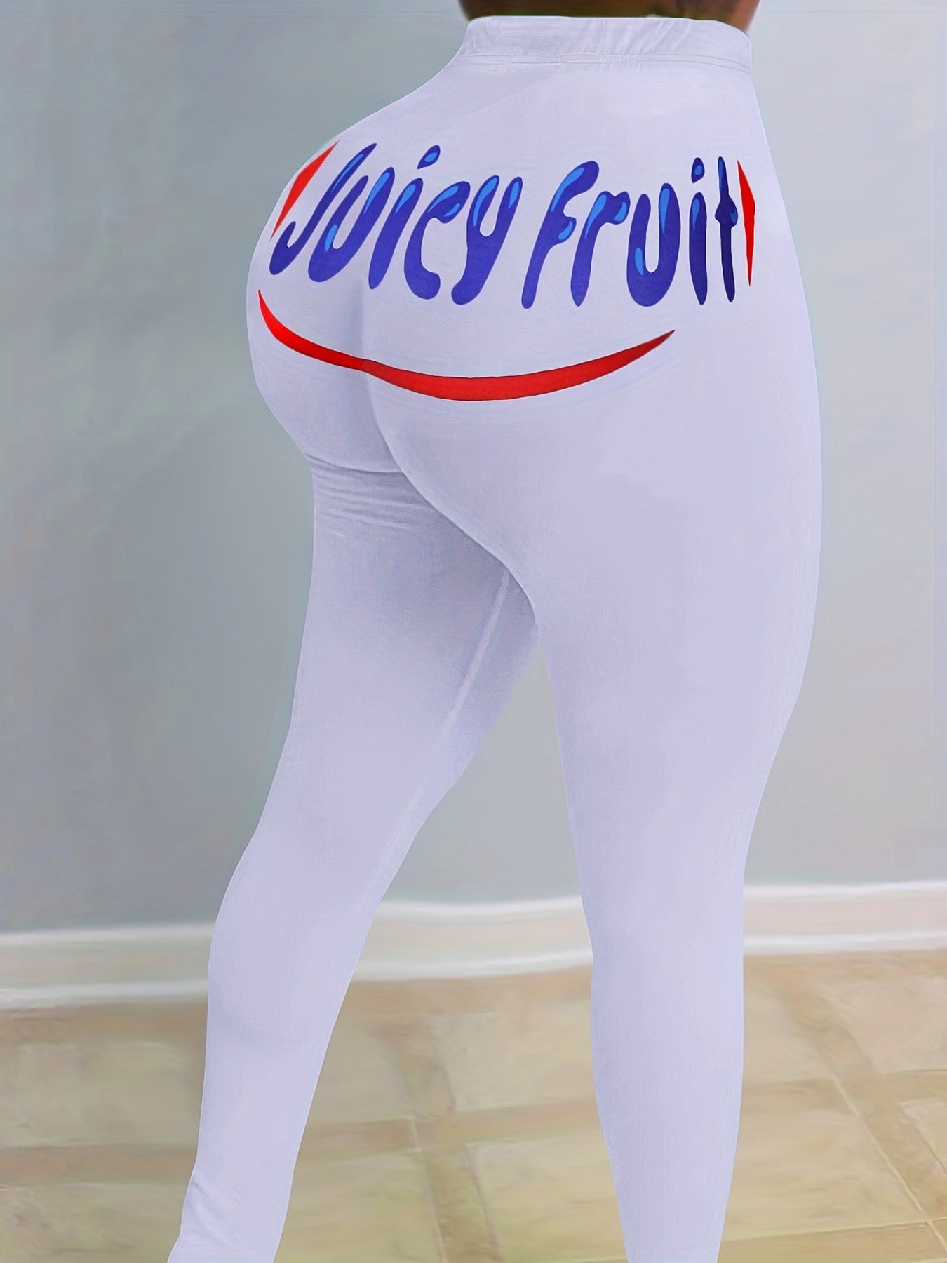 Casual Tight Fitting Letter Printed Trousers Yoga Pants 9