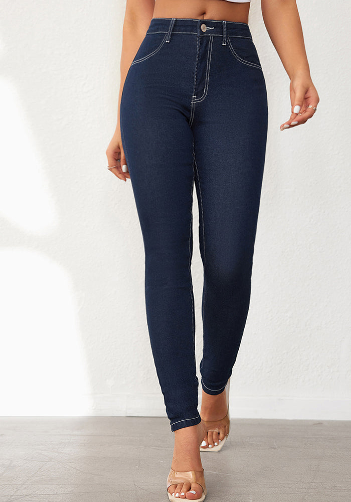 Women Vintage Stretch Denim Pants