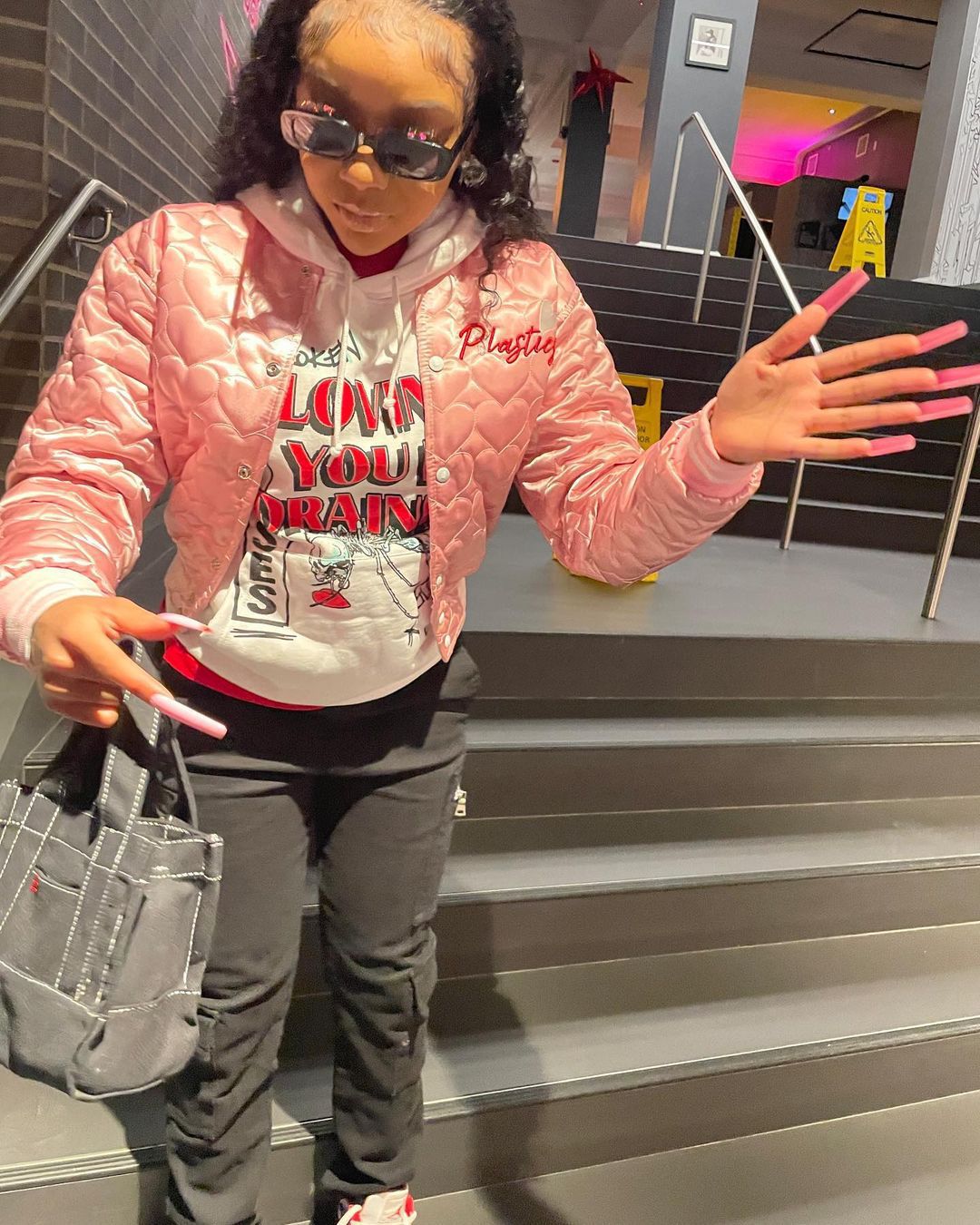 Women Casual Letter Embroidered Padded Jacket 8