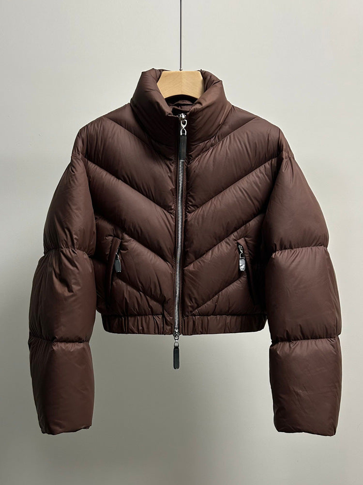Women's Retro Down Jacket Puff Coat 10